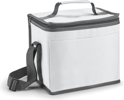 Kleine koeltas voor lunch/drankjes - wit - 24 x 22 x 17 cm - 9 liter - Koeltassen