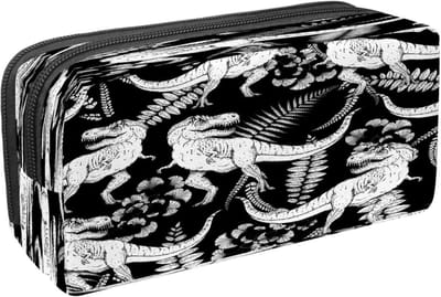 Pennenetui Student - Briefpapier Pouch - School Kantoor - Grote Capaciteit - 21 x 6 x 10 cm - Tropisch Dinosaurus