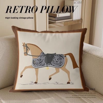 Housse de coussin Rétro Médiéval Luxe Léger Housse de coussin pour Canapé Salon Housse de coussin Carrée Haut de gamme Chevet Dossier 50x50cm