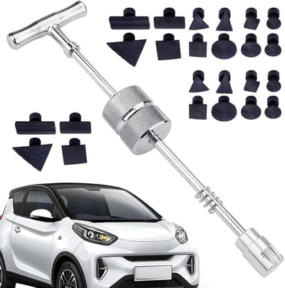 Deuktrekker Set - Carrosserie Gereedschap - Auto Reparatie - 24 Delige Set - 39x21x6 cm - Zilverkleurig