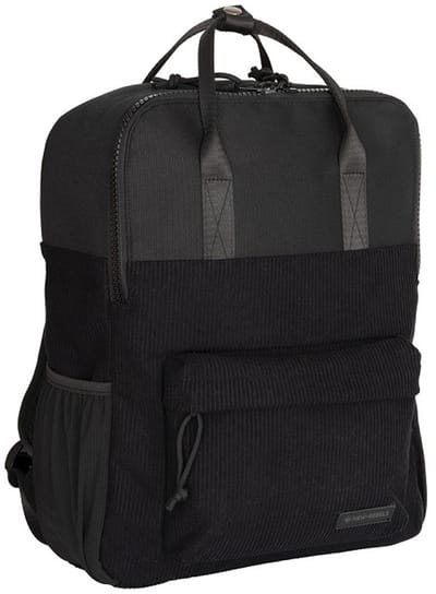 New Rebels Los Angeles Ribbi Rolltop Rugzak 13L – Stevig Rib Polyester – Lichtgewicht Schooltas & Werktas - Black