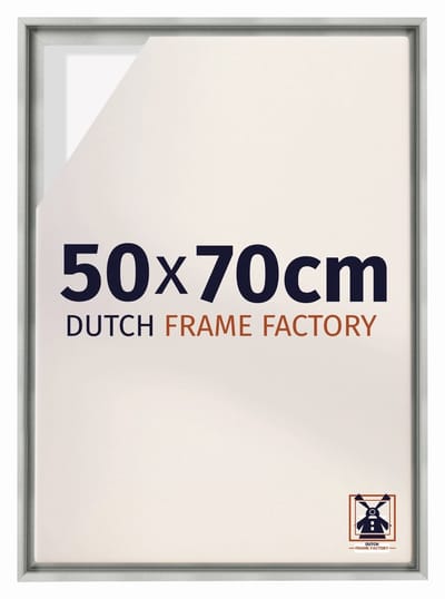 Baklijst 50x70 cm - Zilver Mat - Geschikt voor Canvasdoek - MDF Baklijst Lausanne
