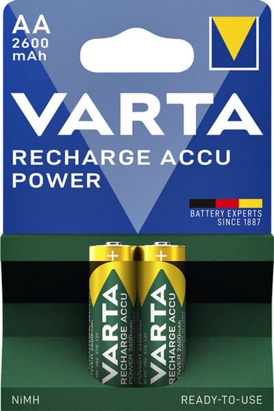 Batterij oplaadbaar varta 2x aa 2600mah | 10 stuks