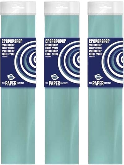 Crepe papier platte vellen - 5x - lichtblauw - 250 x 50 cm - Knutselen met papier - Knutselspullen
