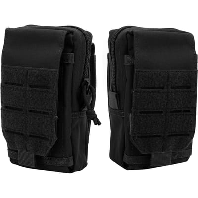 Molle Mobiele Telefoon Riemtasje Multifunctioneel Utility Heuptasje Heren Dubbellaags Heuptas voor zwart