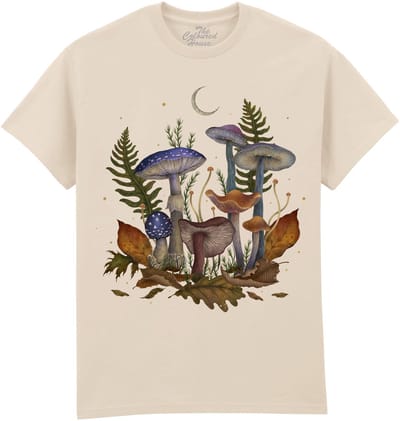 Paddestoelen Mushroom Cover The Coloured House T-shirt M