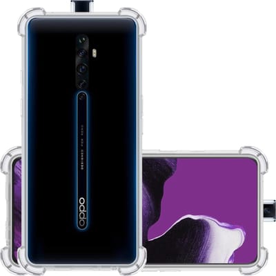 Hoesje - Geschikt voor OPPO Reno 2 - Sterk & Shockproof - Siliconen Case - Back Cover - Telefoon Hoes Shock Proof - Transparant