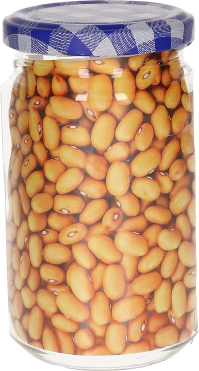 Plasticforte Weckpot/inmaakpot Classic - 450ml - kunststof - draaideksel - blauw - D7 x H13 cm