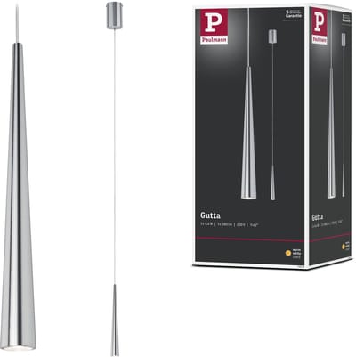LED-hanglamp Gutta 2700K 520lm 7W Alu geborsteld