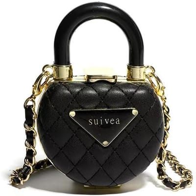 Mini Mini Parfum Trendy Rode Envelop met Diagonale Ruitvormige Ketting voor Vrouwen, Modieus en Chic met Spiegel Touch-up Klein Tasje black