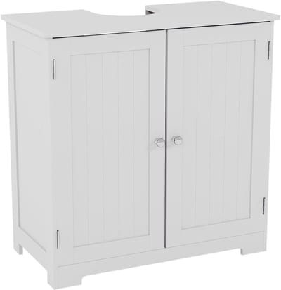 Wastafel Onderkast Met Uitsparing - Wasbak Kast - Badkamermeubel - Wit