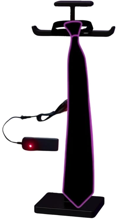 Doppler LED Party Tie – Paars - Lichtgevende Stropdas met 3 Lichtmodi | Perfect voor Feesten, Festivals, Carnaval & Koningsdag
