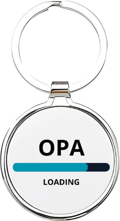 Akyol - opa Sleutelhanger - Opa - de leukste opa - opa sleutelhanger - grootvader sleutelhanger - sleutelhanger voor opa - familie sleutelhanger - verjaardagscadeautje - cadeau voor opa - grandfather - pake - 4 x 7,5 CM