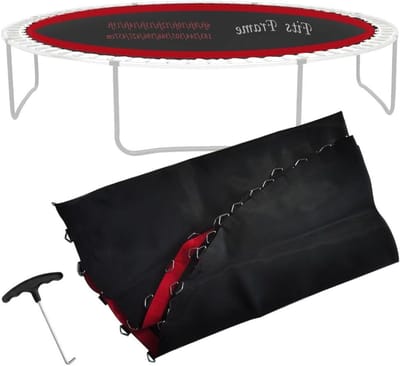 Trampoline Mat - Springmat Vervanging - Trampoline Reparatie - Hoog Elastisch Waterdicht - Tot 457 cm - Zwart