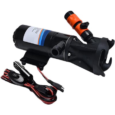 Vermaalpomp voor Camper Zelfaanzuigende Rioolpomp 3 Inch Waterinlaat Dubbel Vierbladig 45L DC Elektrische Rioolpomp 12V 500mA