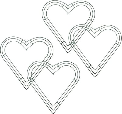4 Stuks Metalen Hart Kransframes 20 cm voor DIY Decoratie