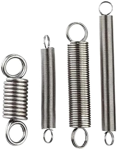 Trekveer Open Haak - Spiraalveer Spankracht - Apparaten Reparatie - 304 Roestvrij Staal - 120mm Lengte - Zilverkleurig