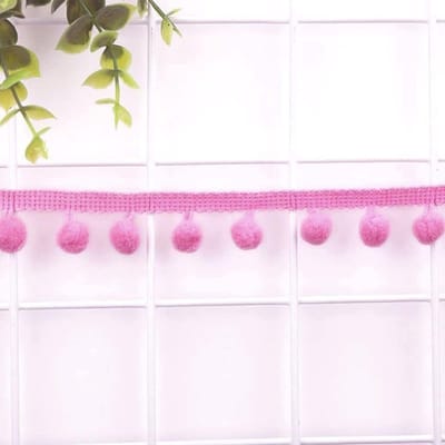 Pompoms en Fringed Edge Decoratieve Ribbons voor DIY Creaties, Kleding en Kostuums, 12 mm Balls en Versieringen