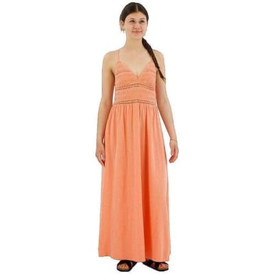 Superdry - Jersey maxi-jurk met kant - Dames - Jurken