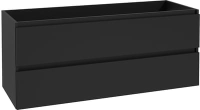 Alvara onderkast 120 cm mat zwart – badkamermeubel met soft-close lades