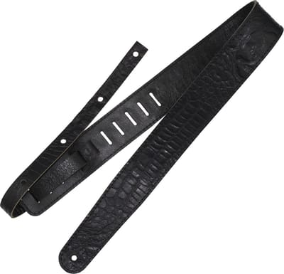 Richter Straps Raw II Contour Croc Black - Gitaarband