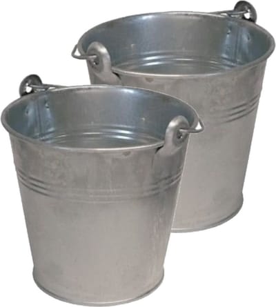 Benson Emmer / teil - 4x - van zink - met handvat - 12 liter