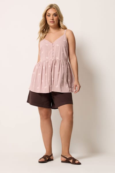 Yours Roze Cami Vest Met Geborduurde Knopen Size 42