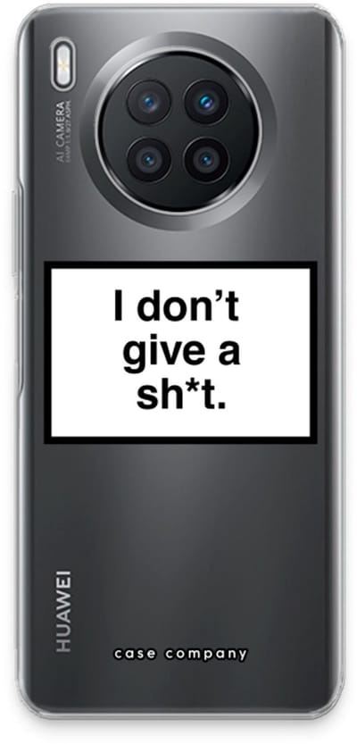 Case Company® - Hoesje geschikt voor Huawei Nova 8i hoesje - Don't give a shit - Soft Cover Telefoonhoesje - Bescherming aan alle Kanten en Schermrand