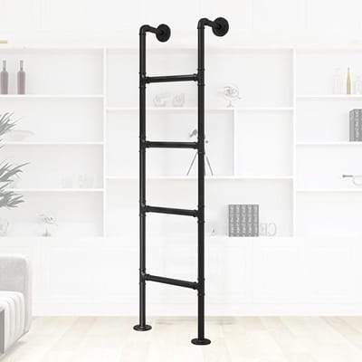 Stapelbedladder - Zolderladder - Veilig Klimmen - Stevig Smeedijzer - Tot 300cm - Zwart