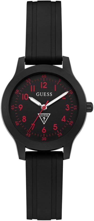 Guess James Quartz Analoog Horloge Zwart Kast Gemaakt Van 100% Biogebaseerd Nylon En Een Armband Van 100% Siliconen 32 GK0015G2
