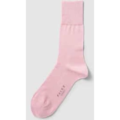FALKE Tiago eenkleurig fil d'Ecosse katoen sokken heren roze - maat 41-42