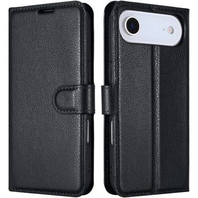 ShieldCase bookcase hoesje geschikt voor iPhone Air (Zwart) – luxe wallet case met pasjeshouder, standaardfunctie en volledige bescherming