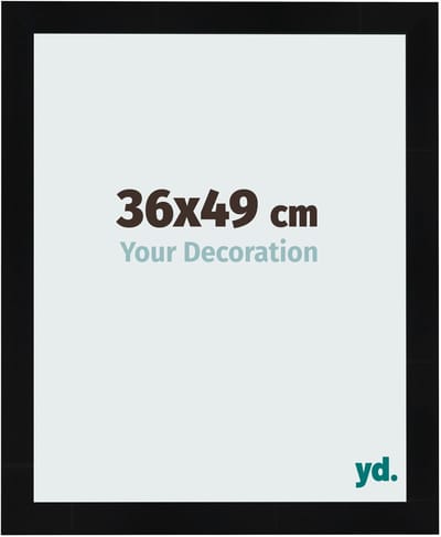 Your Decoration - Fotolijst 36x49 cm - MDF - Zwart Hoogglans - Pisa