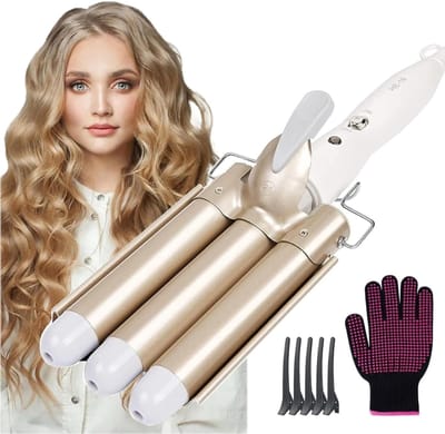 REN®Wafeltang - Wafeltang Haar - Wafeltang Babyliss - 180 °C -210 °C - snelle verwarming voor lang, kort haar - Goud - 33cm x 17cm x 1cm