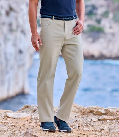 ATLAS FOR MEN - Twill stretch 5-pocket broek - Heren - Verkrijgbaar in grote maten - W38