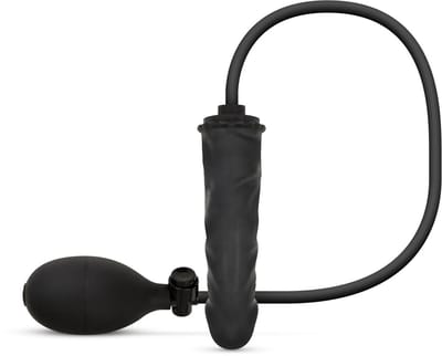 Anal Collection - Opblaasbare Dildo met Pomp 14,5 cm - Zwart