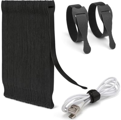 Herbruikbare kabelbinders 120 stuks - 200 x 12 mm nylon klittenband voor kabelbeheer