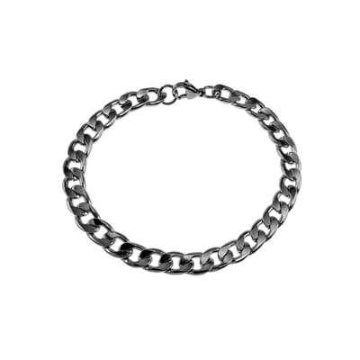 Cubaanse Schakelarmband 19cm x 7,5mm, Armband Unisex - Gepolijst RVS
