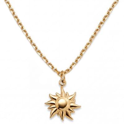 Mediterranean | 14K vergulde ketting met zonhanger