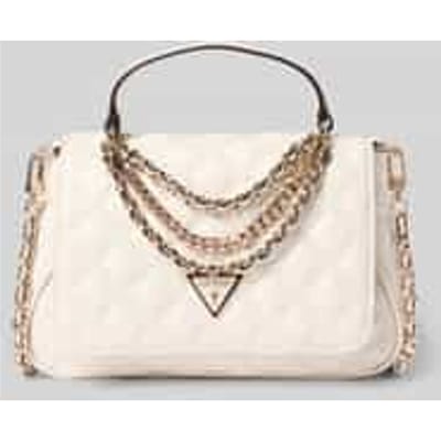 GUESS schoudertas handtas Giully II Top Handle Flap Bag Cream White crème