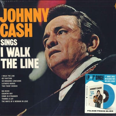 Disque vinyle JOHNNY CASH - Sings I Walk The Line 660155 Glamourama Reco 2019 Europe Folk brown