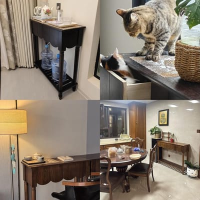 Console Table with Drawers Solid Wood, Narrow Entryway Table with Open Storage Shelf for Entry, Hallway, Living Room, Behind the Sofa(Brown,84x32x90 cm/33x13x35 in)