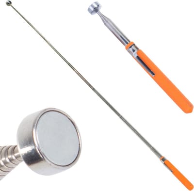 Uitschuifbare Magneetstok met magneet telescopische pick up - oranje - Zeer sterk