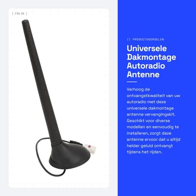 Dailygoods- Radioantenne Universeel - Antennebasismast - Vervangingsset - Stabiele Signaalontvangst - Duurzaam Materiaal - Compatibel met 595 695 - Autoantenne
