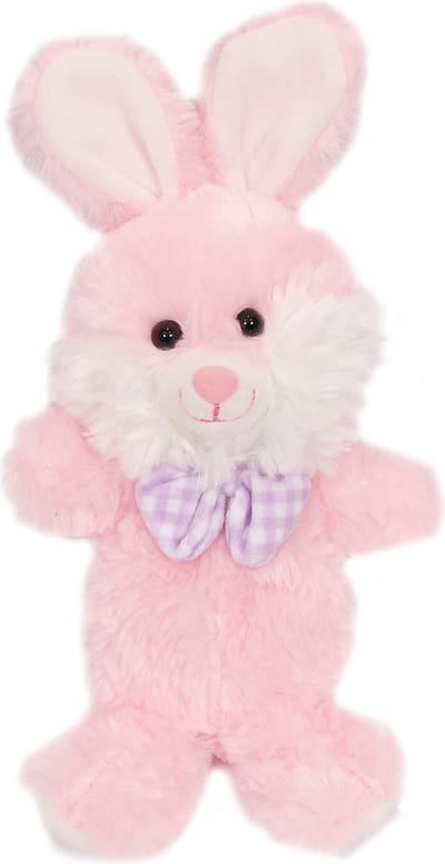 PIA Soft Toys Pluche Knuffeldier Konijn roze - 18 cm
