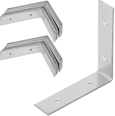 Kotarbau® Carpenter's Angle Construction Connector Stainless Steel Galvanized 80 X 80 X 20 Mm Set Of 25 Pcs