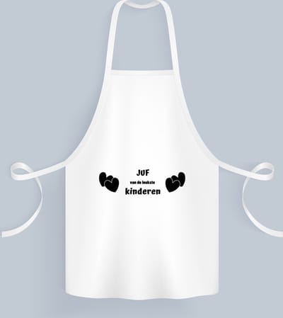 Akyol - juf van de leukste kinderen Keukenschort - Juf - de leukste juf - verjaardag - cadeautje voor jufvrouw - kado - geschenk - 82 bij 71 cm