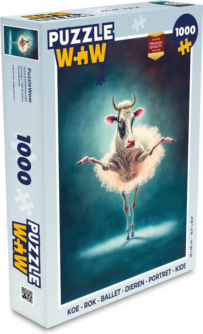 Puzzel Koe - Rok - Ballet - Dieren - Portret - Kids - Legpuzzel - Puzzel 1000 stukjes volwassenen