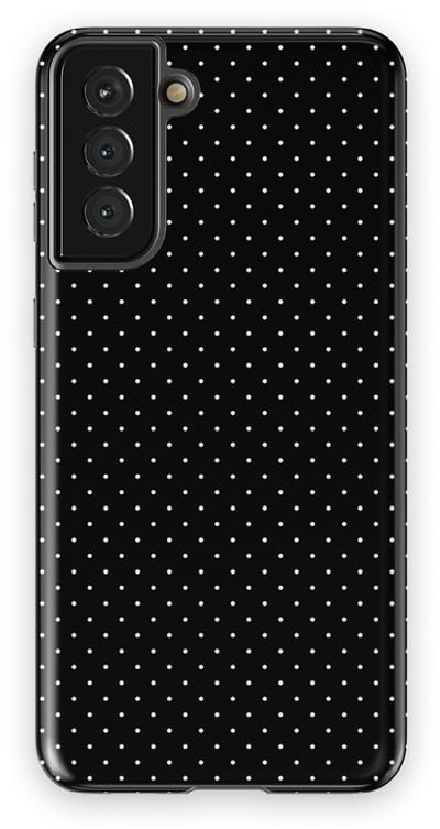 Micro Dots Tough Hoesje Samsung Galaxy S21 Plus | Geschikt Voor Mag | Stippen Motief Backcover Samsung Galaxy S21 Plus Mono Chic