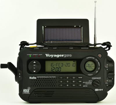 Noodradio met Zonne-energie, Dynamo en Weeralarm voor AM/FM/SW